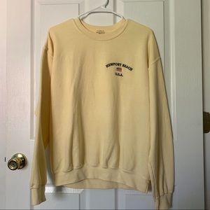 Brandy Melville x John Galt Yellow Sweatshirt
